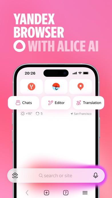 Yandex Browser with Alice AI App Store screenshot 1