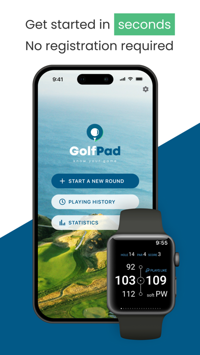 Golf Pad GPS Range Finder App Store screenshot 1