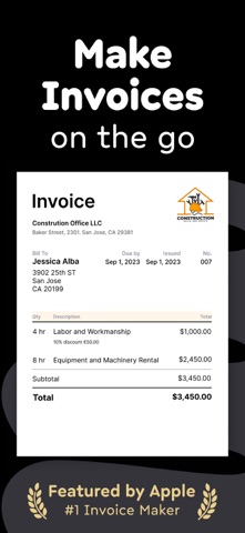 Billdu: Invoice Estimate Maker App Store screenshot 1