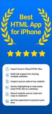 HTML Viewer: View Source App Store screenshot 1