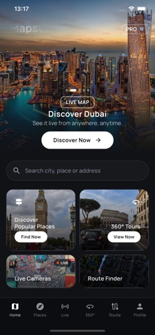 Mapsy: Live Earth Map & Cams App Store screenshot 1