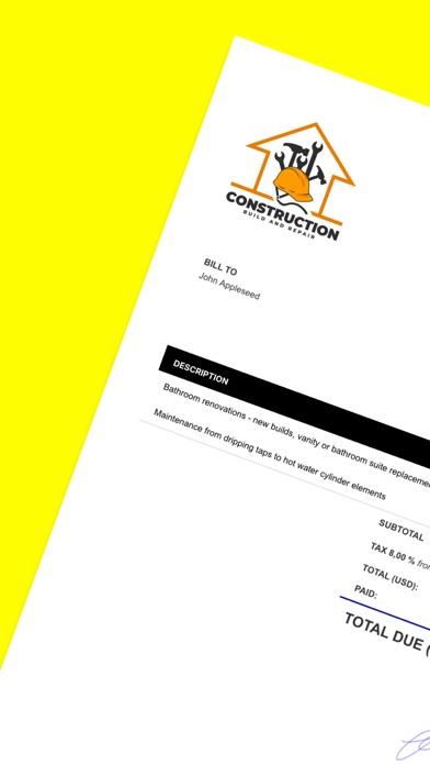 Freebie Invoice Maker App Store screenshot 2