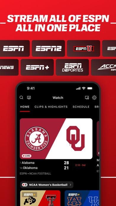 ESPN: Live Sports & Scores App Store screenshot 1