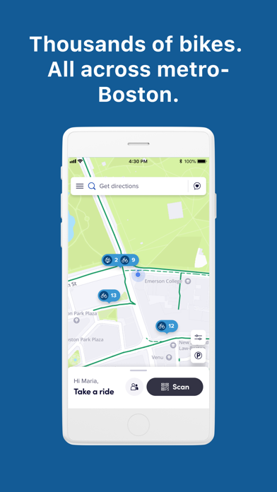 Bluebikes App Store screenshot 2