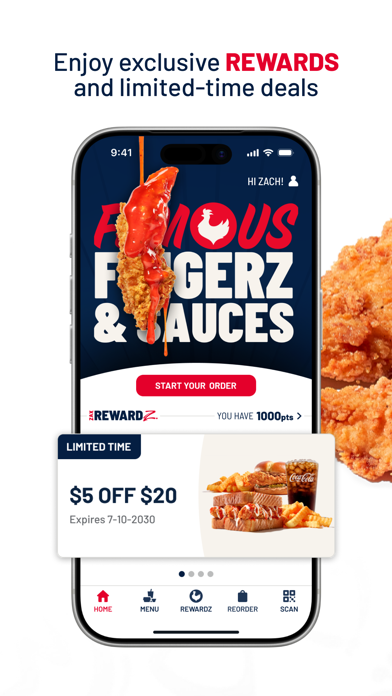 Zaxbys App Store screenshot 1