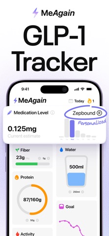 MeAgain: GLP-1 Tracker App App Store screenshot 1