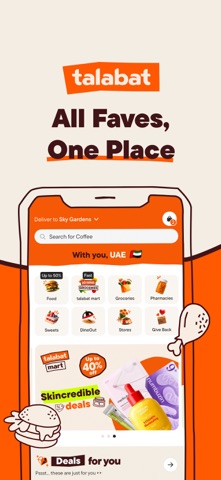 talabat: Food, grocery & more App Store screenshot 1