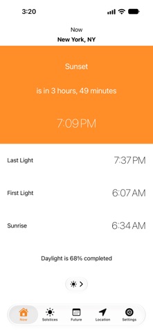 Sunrise Sunset Times App Store screenshot 1
