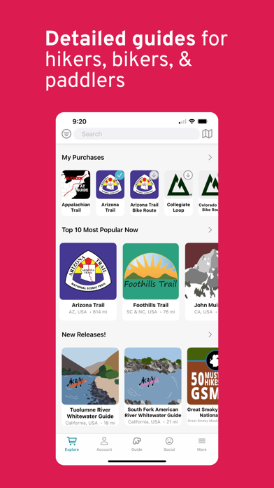 FarOut: Hike, Bike, Paddle App Store screenshot 1