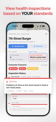 Sanity - Eat at Clean Places App Store screenshot 2
