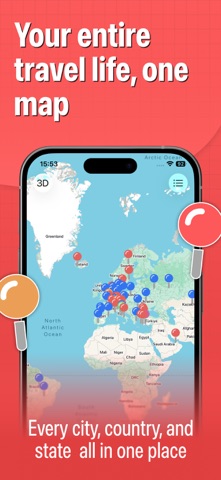 Pin Traveler: Track Travel Map App Store screenshot 1