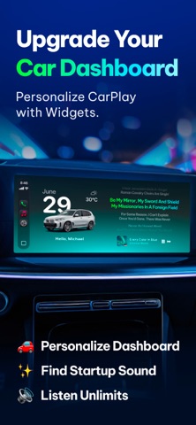 CARFACE Car Widgets & Lyrics App Store screenshot 1