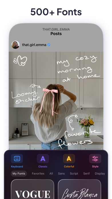 LOOMY: Story Font & Templates App Store screenshot 1
