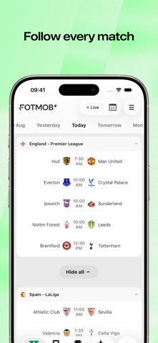 FotMob - Soccer Live Scores App Store screenshot 1