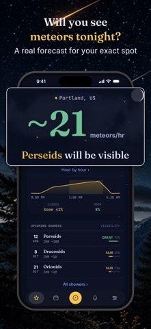 Meteor Shower: Alerts App Store screenshot 1
