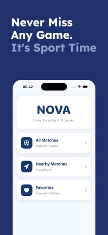 Nova - Live Sports Scores App Store screenshot 1