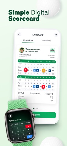 Golf GameBook: Scorecard & GPS App Store screenshot 1