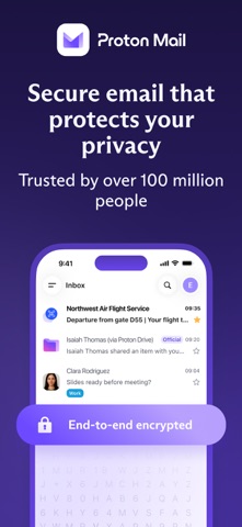 Proton Mail - Encrypted Email App Store screenshot 1