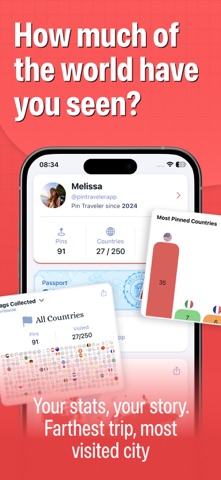 Pin Traveler: Track Travel Map App Store screenshot 2
