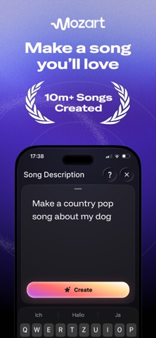 Mozart AI: Song Generator App Store screenshot 1