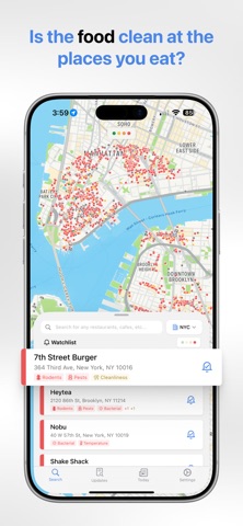 Sanity - Eat at Clean Places App Store screenshot 1