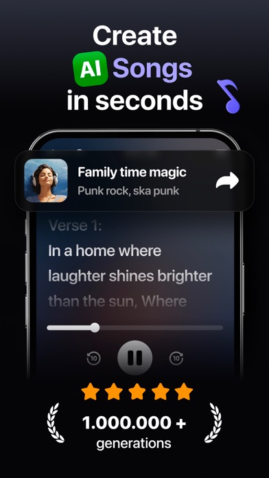 AI Song Music Generator: Muzio App Store screenshot 1