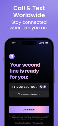 Second Phone Number, 2nd Line App Store screenshot 2