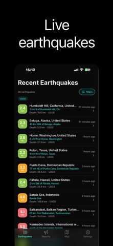GeoShake - Earthquake Alerts App Store screenshot 1