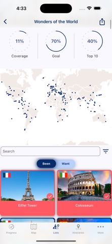 Visited: Travel Tracker & Map App Store screenshot 2