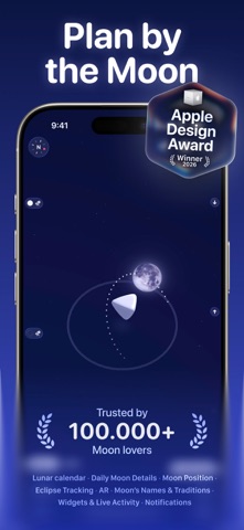 Moonlitt: Moon Phase Tracker App Store screenshot 1