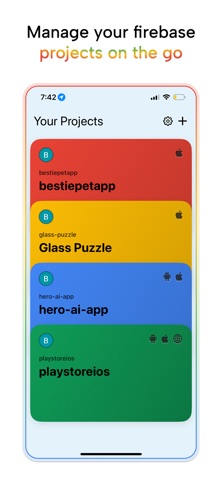 Firelog: Firebase Console App App Store screenshot 1
