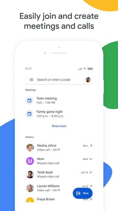 Google Meet App Store screenshot 1