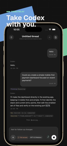 Codex Relay - Remote Codex App App Store screenshot 1