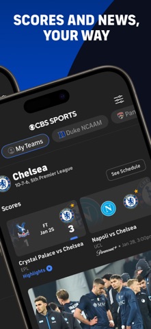 CBS Sports: Live Scores & News App Store screenshot 2