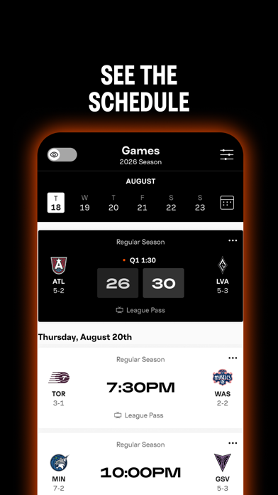 WNBA: Live Games & Scores App Store screenshot 2