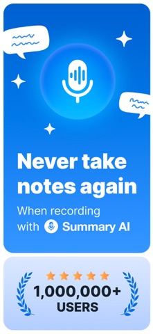 Summary - AI Note Taker App Store screenshot 1