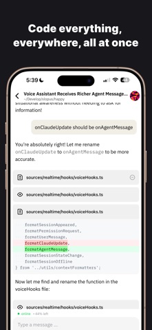 Happy: Codex & Claude Code App App Store screenshot 1