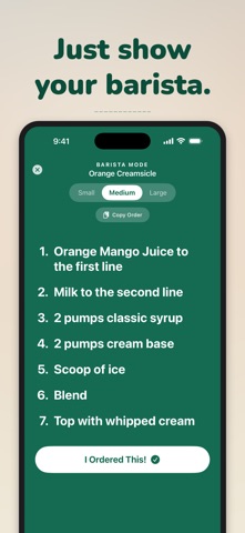 Secret Menu Coffee Recipes App Store screenshot 2