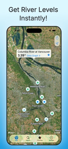 Rivercast: River Levels USA App Store screenshot 1