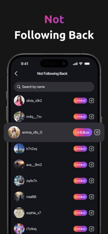Unfollow Tracker: FollowHub App Store screenshot 2