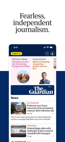 The Guardian - US & World News App Store screenshot 1