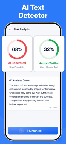 AI Content Detector, Humanizer App Store screenshot 1