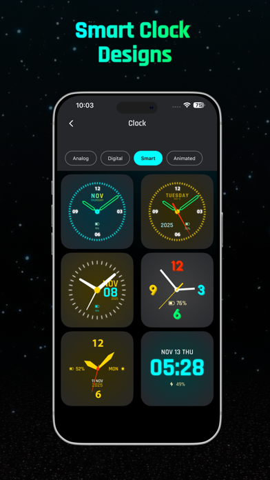 Digital Neon Night Clock App Store screenshot 2