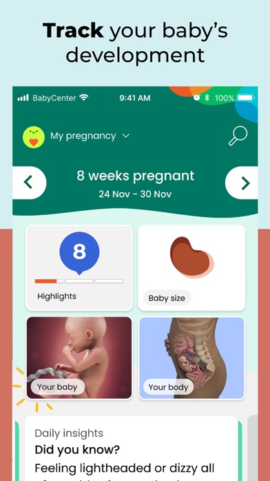 BabyCenter Pregnancy Tracker App Store screenshot 2