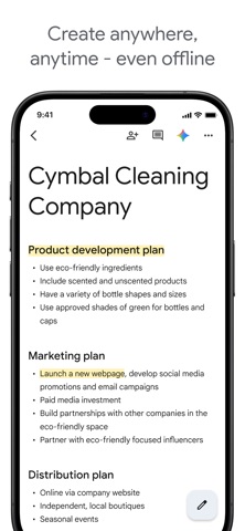 Google Docs App Store screenshot 1