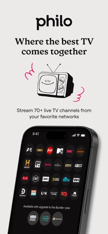 Philo: Shows, Movies & Live TV App Store screenshot 1