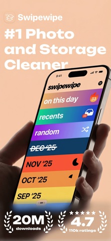 Swipewipe: Photo Cleaner App Store screenshot 1