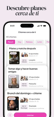 Chisme - Planes entre mujeres App Store screenshot 2