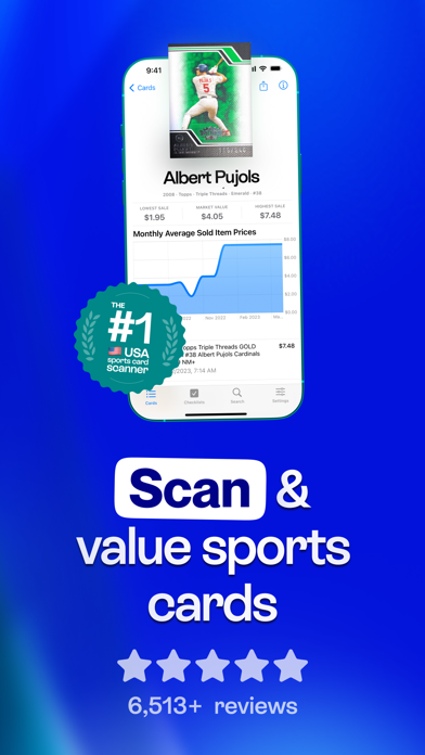 Cardstock: Sports Card Scanner App Store screenshot 1