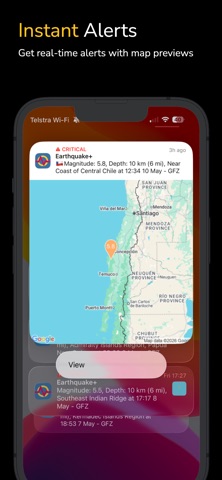 Earthquake+ Alerts & Tracker App Store screenshot 1